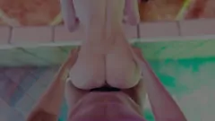 Odtwórz Anime Hentai Trójkąt: Azjatycka laska z dużymi cyckami i tyłkiem w basenie